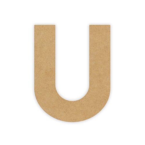 Craft Wood Letters by Twelve Timbers - 9.5" Tall - Ready to be Painted - Use in Any Craft Project - Perfect for Weddings, Birthdays and Parties (U)