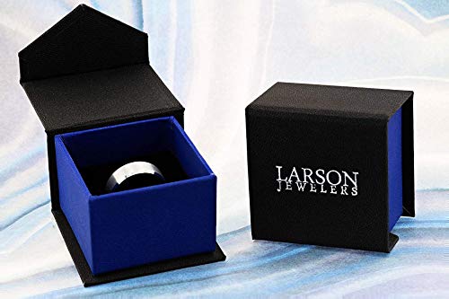 Phantom Black Titanium Brushed Center Spinner Wedding Band Ring - 8mm Wide4