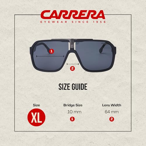 Carrera CA1014/S 0003/2K 64MM Matte Black/Grey Plastic Square Sunglasses For Men + BUNDLE with Designer iWear Eyewear Kit3
