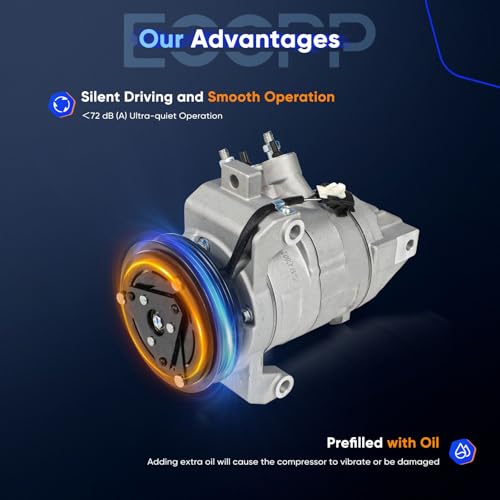 Image of ECCPP AC Compressor with Clutch 2015-2017 Fit for Ford Expedition 3.5L Air Conditioning Compressor
