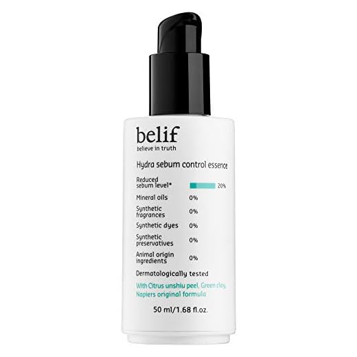 belif Hydra Sebum Control Essence | Lightweight Face Essence Controls Oily Skin & Minimizes Oil & Shine | Green Clay & Tangerine Infused | Daily Facial Moisturizing & Hydrating Skincare | 1.68 Fl Oz