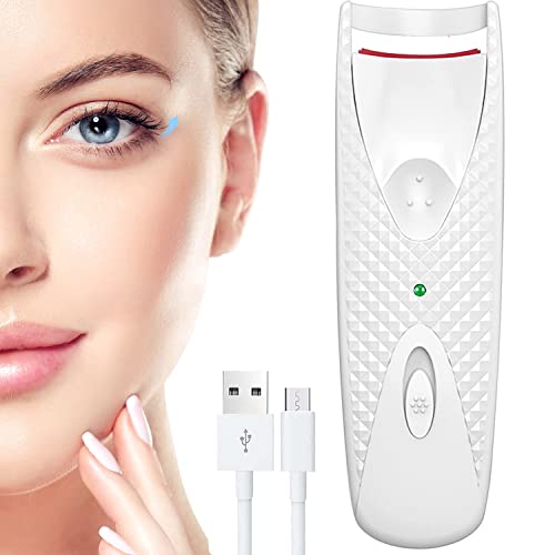Heated Eyelash Curlers, Electric Eyelash Curler for Wonderful Lashes in Seconds, Natural Curling and 24 Hours Long Lasting, USB Rechargeable
