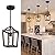 EDISHINE Pendant Lights for Kitchen Island, 1-Light Farmhouse Cage Hanging Light Fixtures, Rustic Wood with Brown Finish, Adjustable Height Pendant Light for Dining Room, Allway and Foyer