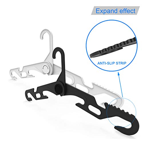 jiankun 6 Pack Portable Folding Clothes Hangers,Drying Rack for Family, Travel,Car and Camp - Thumbnail 2