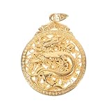 Gogogmee Colgante de Dragón de Cobre Decorativo para Manualidades Amuleto Chino para Collar Llavero y Adorno de Año Diseño Elegante y Versátil