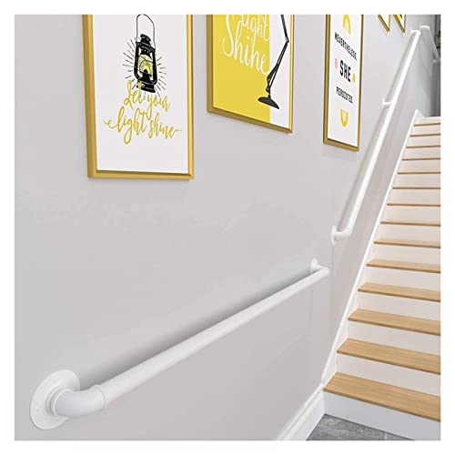 Rampe d'escalier de sécurité blanche en fer forgé antidérapant - 3