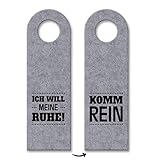 trendaffe - Ich Will Meine Ruhe oder Komm rein Türhänger in Grau Zimmertüre Hinweis Wohnung