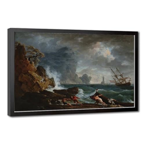 Un port italien par temps orageux Vernet habille un mur vide de 50cm