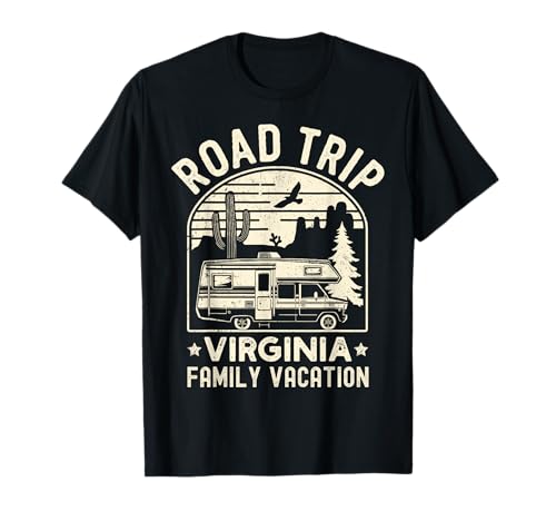 Virginia Road Trip USA RV Camping T-Shirt