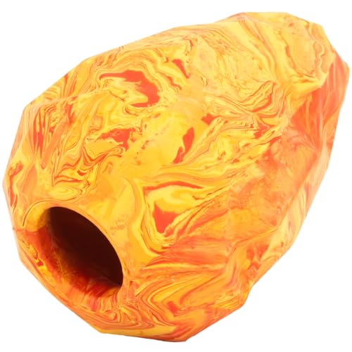 RUFFWEAR Gnawt-a-Cone Hundespielzeug, Tannenzapfen inspirierte Form, kaufestes Gummi-Hundespielzeug mit Erratischer Sprungkraft zum Engagieren und Belohnen, Futter- und Leckerli-Spender, Orange