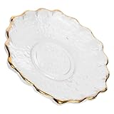Assiettes en verre : le tapis de tasse peut être utilisé pour la décoration d'hôtels, de restaurants et de scènes, ce qui est pratique et commode.