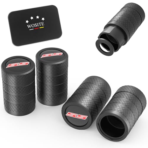 WOSITE 4Pcs/Box Super Sport Tire Valve Stem Caps with O Rubb
