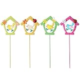 Aovdy Decorative Garden Stakes Set Garden Ornaments, Waterproof Decorations for Indoor Outdoor Yard