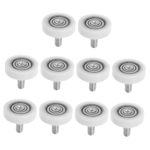 Anneome Heavy Duty Aluminum Pulley Wheel 10pcs Track Wheel Set for Dresser Drawer Smooth Rolling u Pulley for Cabinet