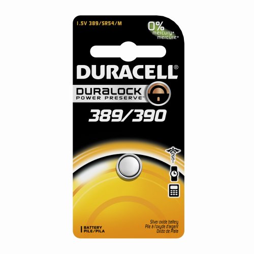 Duracell D389/390PK09 Silver Oxide Electronic Watch Battery,...