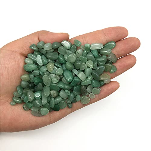 HZLXF1 Piedras de Grava de Cristal de Cuarzo Verde Natural de 50g sin Agujero Adecuado for Collar de Mujer DIY Materiales decoración del hogar (Color : 5-7mm) Cover