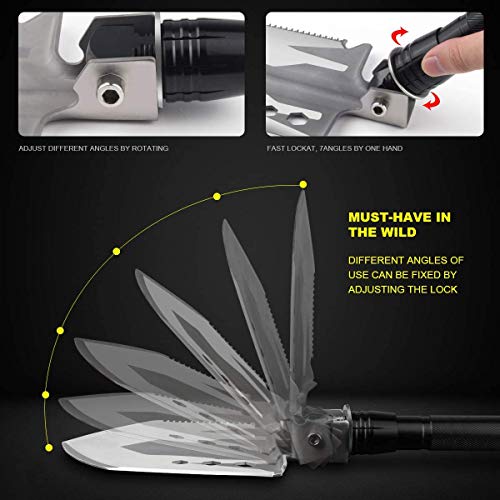 Survival Shovel Multitools, Tactical Portable Folding Backpacking Camping Shovel, Ultimate Survival Tool For Hiking, Fishing, Car, Outdoors #TOP2