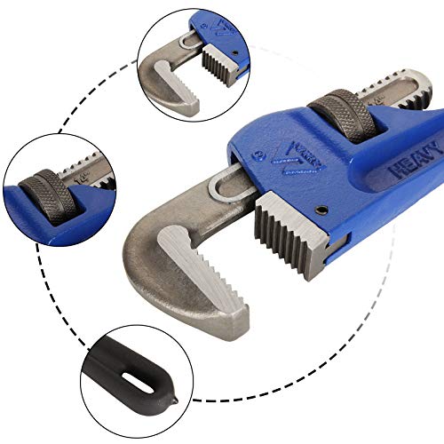 Laniakea 2 Pack Pipe Wrenches 14 Inch Pipe Wrench Heavy Duty Plumbing Wrench, Adjustable Plumbing Pipe Wrench #TOP2
