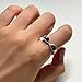 Adjustable 925 Sterling Silver Plated Ring, Handmade Stacking Ring, Vintage Personalized Jewelry for Women & Men, Cool Fashion Accessory (Black glasses)