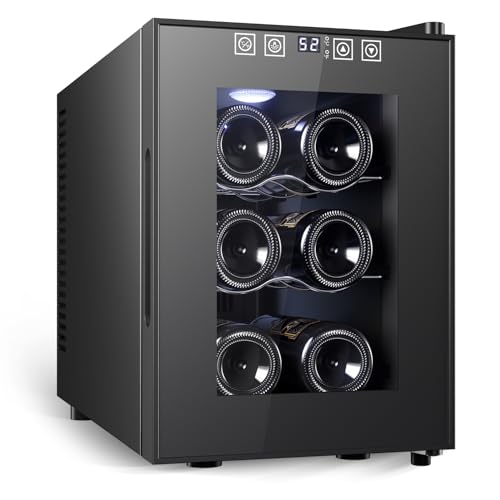 ワインセラー 6本収納 ワインクーラー 缶ビール 日本酒セラー ペルチェ式 恒温保湿 20L容量 赤ワイン/白ワイン/ロゼ/日本酒/シャンパン保管