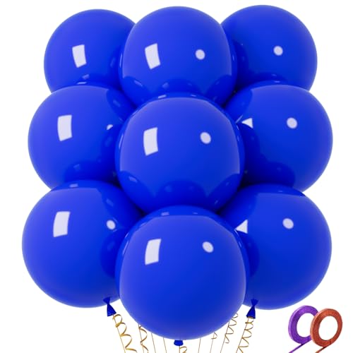 Image of 32Pcs Dark Blue Big Balloons 18 Inch, Round Large Latex Party Balloons for Birthday Wedding Decorations.(Dark Blue)