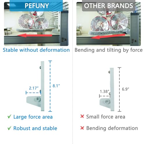 PEFUNY Schnurlose klappbare Katzen-Fenster-Sitzstange, Katzen-Hängematte für Fenster und Wand, mit 4 Saugnäpfen, stabilem Setal-Rahmen für Glasfenster und Innenwände (Weiß Medium)