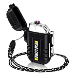 Gifts for Him Boyfriend: Electric Lighter Rechargeable USB, Electronic Plasma Arc Lighter Windproof and Waterproof for Camping, Hiking, Outdoor, Survival, Tactical, EDC Gear
