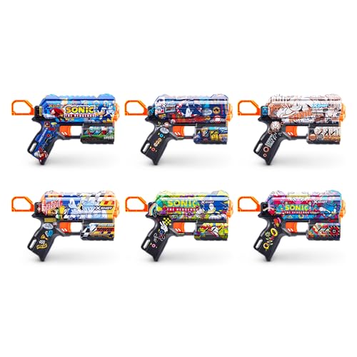X-Shot Skins Flux - Sonic Robotnik (2 Pack + 16 Darts) by ZURU, X-Shot, Easy Reload, Air Pocket Dart Technology, Toy Foam Dart Blaster for Kids, Teens, and Adults, Frustration Free Packaging