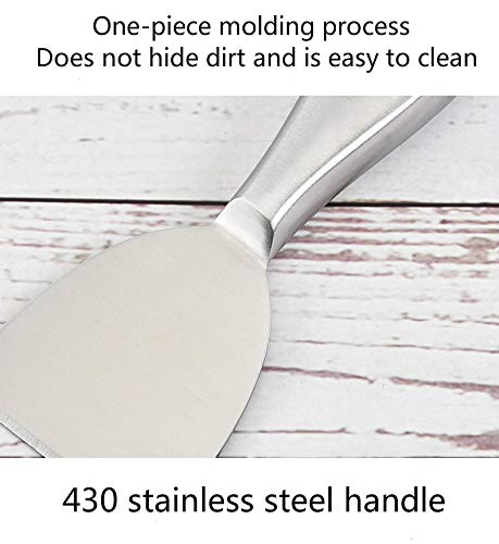 Linwnil 4 Pieces Set Cheese Knives, Steel Stainless Cheese Slicer Cheese Cutter Cheese Fork Light Weight One-Piece Silver Design thumb #5