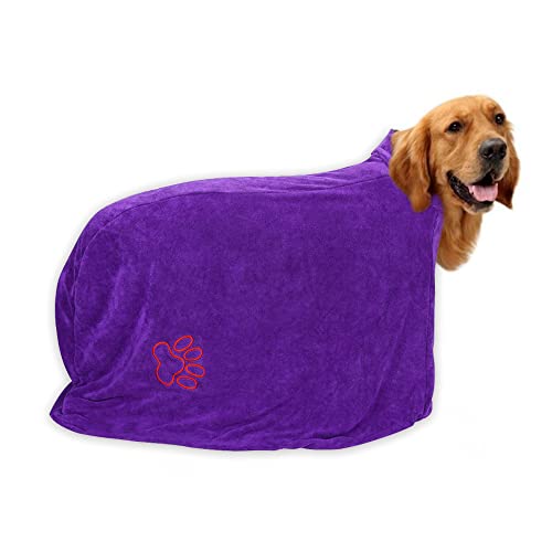 UOMIO Hunde Trockentasche, Hund Bademantel zum Schwimmen oder Regenwandern, Super Saugfähig Cover