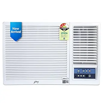 Godrej 1.5 Ton 3 Star, Turbo Mode, Window AC (Copper, Anti Corrosive Blue Fin, 2023 Model, AC 1.5T WFC 18UTC3-WWA Window, White)
