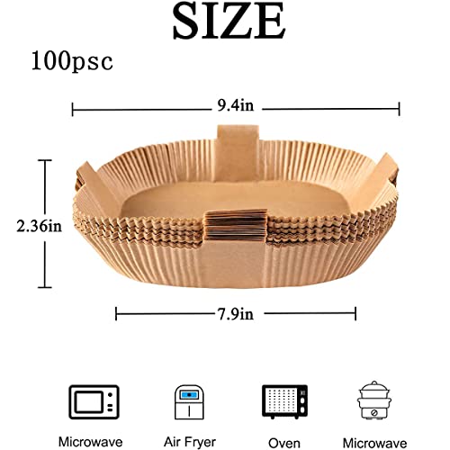 Carta Forno per Friggitrice ad Aria 100 Pezzi