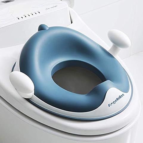 Angelbliss WC Sitz Kinder, Baby Potty Training Toilettentrainer, Kinder Toilettensitz für Jungen und Mädchen, Doppeltem Anti-Rutsch Polster Kloaufsatz, mit Griff und Spritzschutz Cover