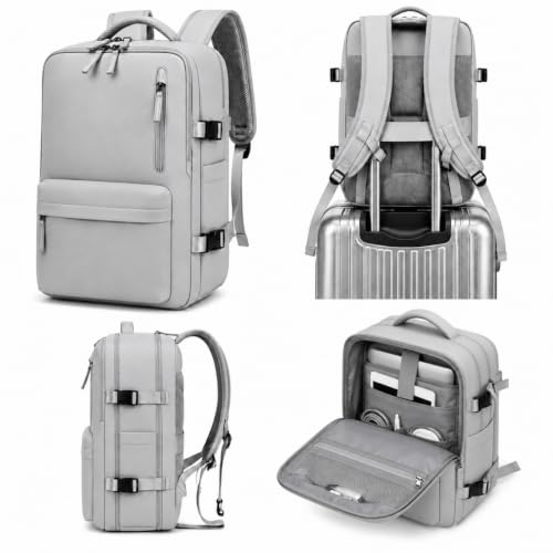 Mochila de Viagem Expansível Grande Capacidade | Mochila Executiva Impermeável para Notebook | Masculina e Feminina | Ideal para Avião, Trabalho e Faculdade