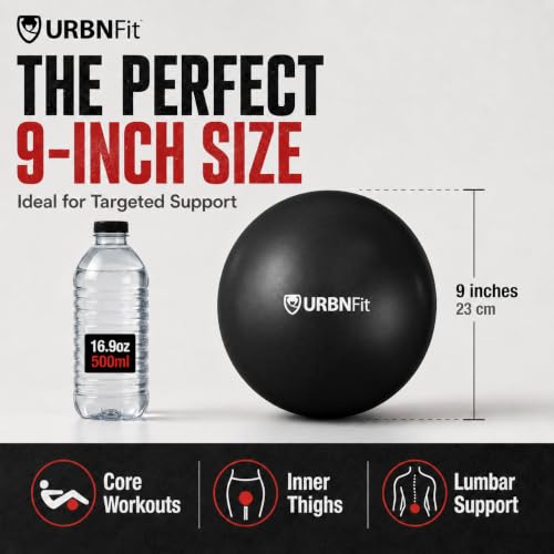 URBNFit Pilates Ball — Pelota pequeña de ejercicio de 9 pulgadas miniatura 6