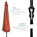 Best Choice Products 10ft Outdoor Steel Polyester Market Patio Umbrella w/Crank, Easy Push Button, Tilt, Table Compatible - Rust