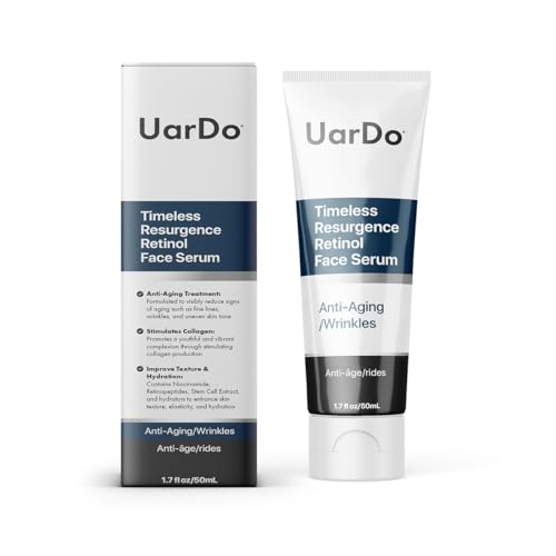 Uardo Timeless Resurgence Retinol Face Serum 1.7 Fl Oz/ 50ml - usn114 | For All Skin Types | Helps with Fine Lines, Wrinkles, & Uneven Skin | For Women and Men