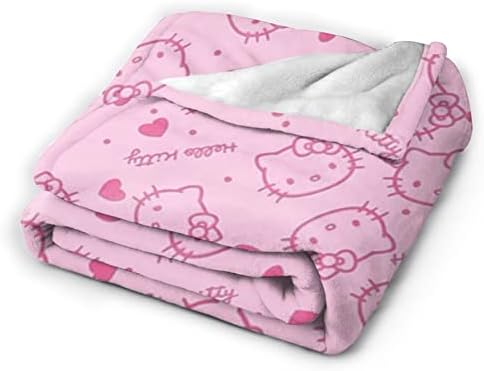 Kitty Cat Blanket Flannel Manga Soft Cozy Spider Throw Blanket for Couch Bed&Sofa 50"x40"