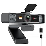 Angetube 914Max Webcam 4K – streaming camera per PC con angolo ampio da 120°, autofocus PDAF, microfoni duali con riduzione del rumore, 1080p@60FPS, compatibile con laptop, Mac, Teams, desktop