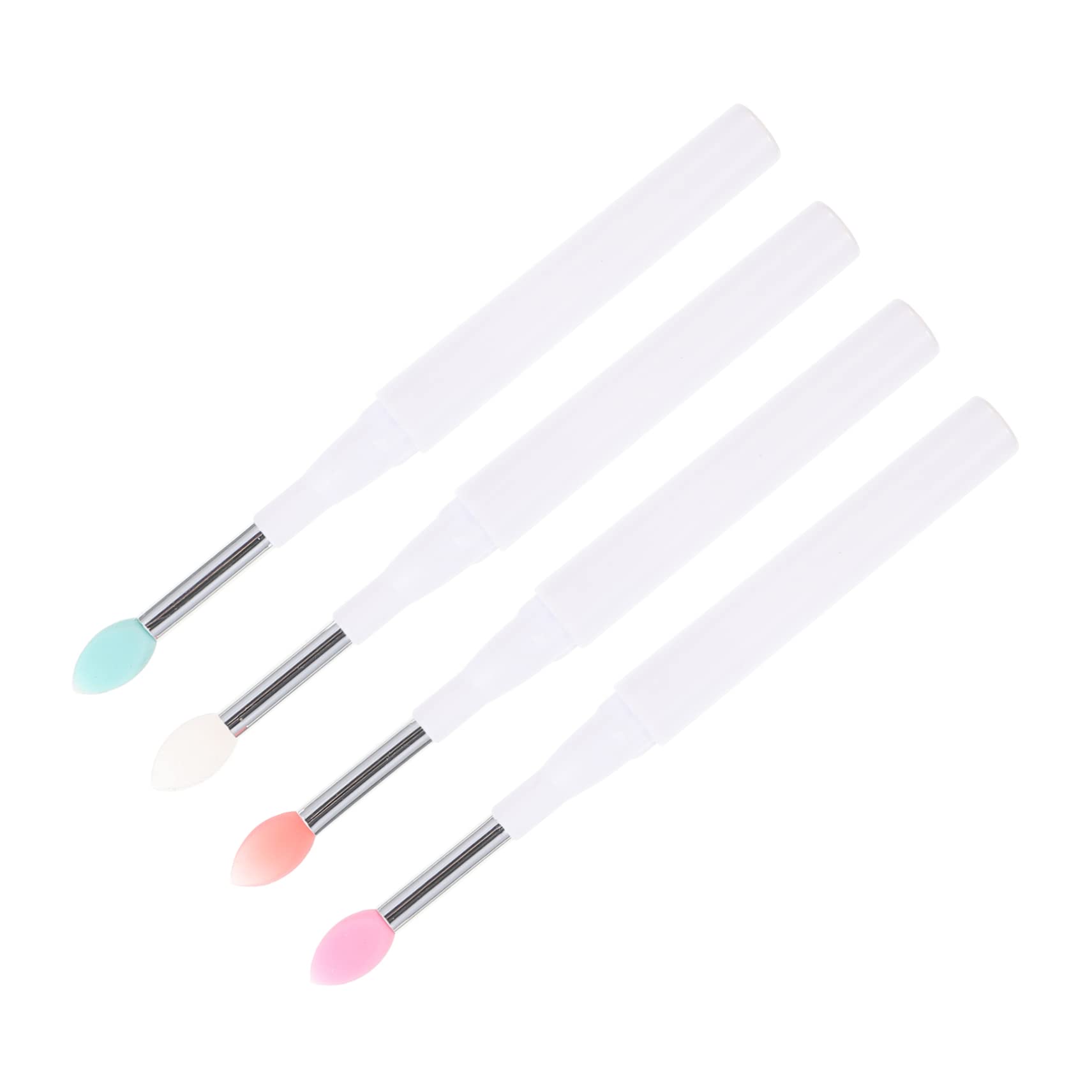 FOMIYES 4pcs Silicone Lip Brush Set Makeup Eyeshadow Applicators for Women Brush Cover Beauty Supplies for Cosmetics