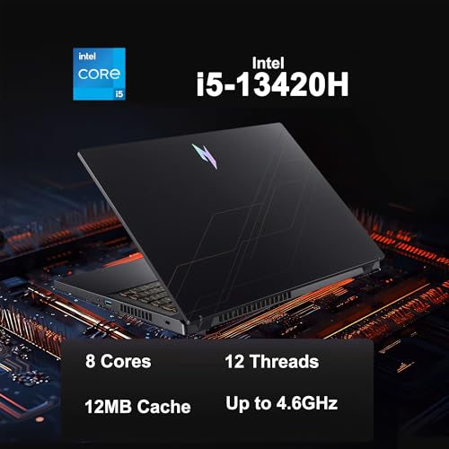 Image of acer Nitro V 15 Gaming Laptop 15.6 inch FHD IPS 165Hz Intel 8-core i5-13420H 16GB DDR4 1TB SSD GeForce RTX 5050 GDDR7 DLSS4 (Up to 440 AI Tops) Backlit Thunderbolt WiFi6 Win11 w /ICP Hub