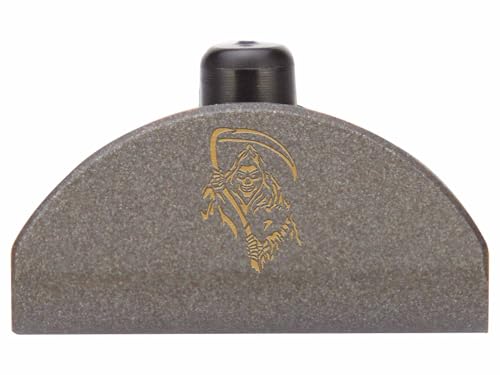 NDZ Performance Grip Plug for Glock Gen 4-5 – Heavyweight Brass – Fits G17 G19 G22 G23 G31 G34 G45 G47 – Cerakote Tungsten Finish, Grim Reaper 2 – Made in USA