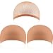 eBoot 3 Pack Wig Caps (Light Brown Nylon Caps and Light Brown Mesh)