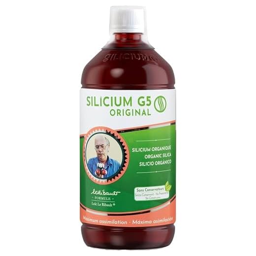 SILICIUM G5 ORIGINAL| Silicio Liquido bebible | Aumenta la Producción de Colágeno | Suplemento ideal para Piel, Pelo y Uñas, Músculos, Huesos y Articulaciones