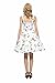 Maggie Tang Women's 1950s Vintage Rockabilly Dress Size L Color White Cherry