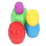 aqxreight 10 Stück Ineinander Schachtelbare Stapelbecher für, Gehirntraining, Pädagogisches Interaktives Stapelbecher-Spielzeug für Kleinkinder, Eltern, Gleichaltrige und Bildung. Lebendige Bindung