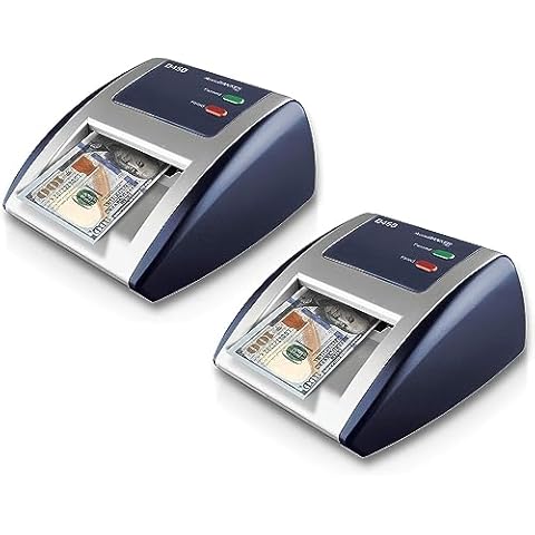 AccuBANKER D450 5-Point Counterfeit Bill Checker & Money Detector Machine w/Infrared Magnetic Watermark & Micro Printing Detection, Retail Grade - UL Listed (Pack of 2) Cover