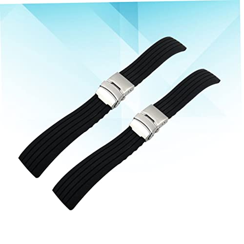 Bracelet silicone 18mm Amosfun imperméable à rayures verticales