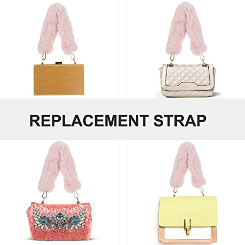 Tendycoco – Alça de corrente de pelúcia para uso em bolsa de inverno, alças de pulso, alças de subst