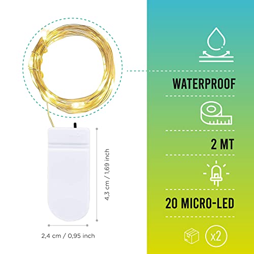 LAC 2 Lucine Led Decorative a Batteria (Incluse)